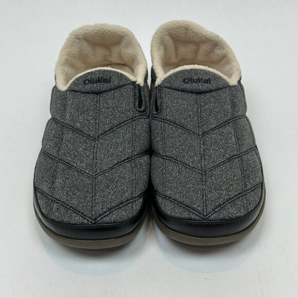 🌺 OluKai Puku‘i Quilted Slipper - Dark Shadow / Lava Rock - Men’s 10 🌺 - Picture 7 of 15